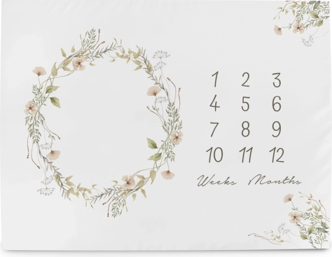 Ceba Baby tapis photo jalons basic summer flowers 92 × 72 cm