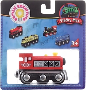 Locomotive à vapeur en bois Maxim rouge