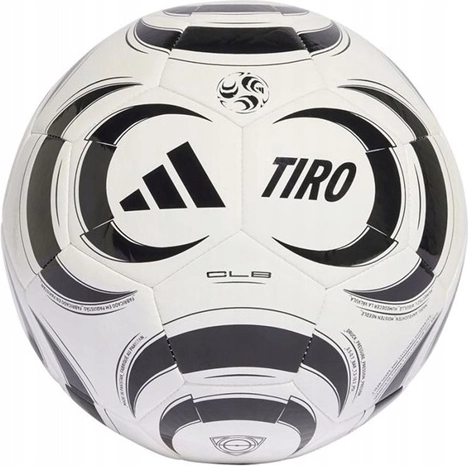 Ballon de football Adidas Tiro Club noir et blanc