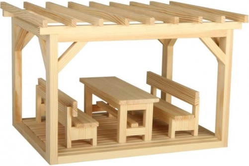 Mini pergola en bois modèle kit