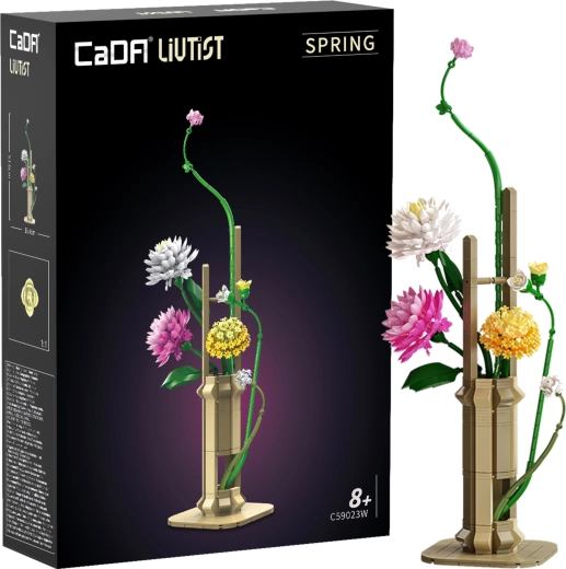 Kit de construction CaDA Floral Art Spring Whispers – arrangement floral 53 cm, 637 pièces