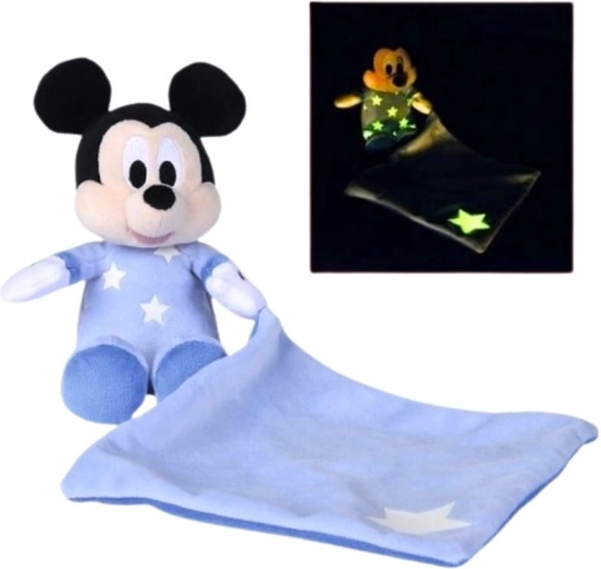 Doudou en peluche Mickey Mouse phosphorescent