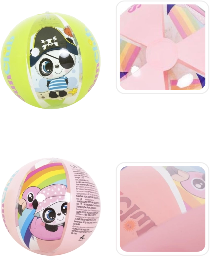 Motifs adorables de panda et d’arc-en-ciel