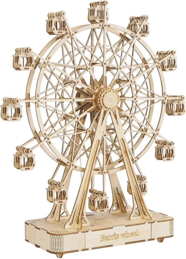 Puzzle 3D en bois RoboTime représentant une grande roue musicale