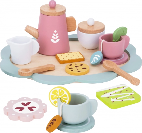 Ensemble de jouets en bois pour le thé pour enfants