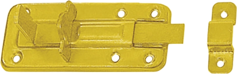 Verrou avec œillet pour cadenas 80 × 40 × 1,0 mm, acier zingué jaune