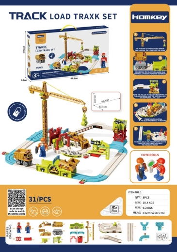 Chantier pour enfants avec train et accessoires