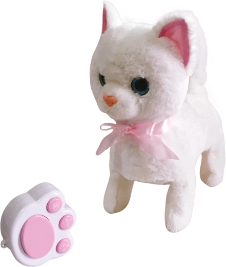 Chat en peluche interactif Nela avec commande infrarouge