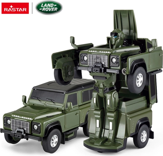 Voiture en métal et robot 2-en-1 Rastar Land Rover Defender 1:32 vert - 1 pièce