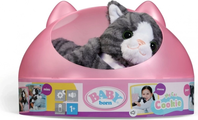 Cookie le chat interactif de BABY born avec panier de transport