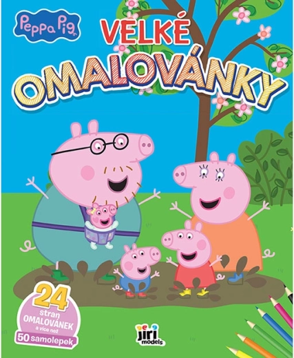 Grand cahier de coloriage Peppa Pig avec autocollants