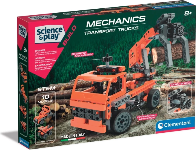 Clementoni Science & Play laboratoire mécanique – camions de transport 10-en-1