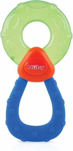 Nuby anneau de dentition réfrigérant à l’eau distillée, vert-bleu (dès 3 mois)