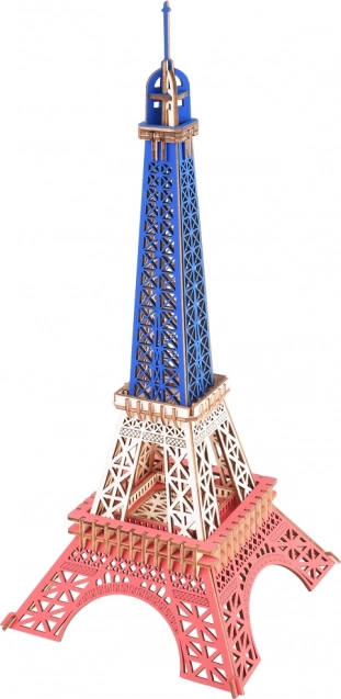 Puzzle 3D en bois Tour Eiffel aux couleurs de la France