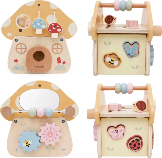 Plusieurs activités de jeu dans un seul jouet en bois