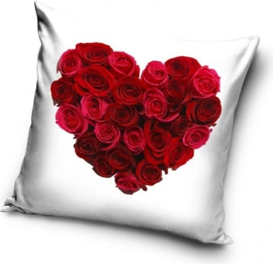 Housse de coussin avec motif cœur