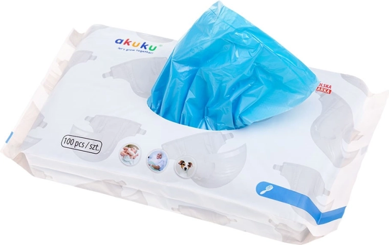 Sachets parfumés jetables pour couches usagées Akuku, 100 pcs