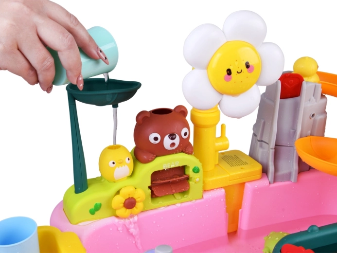 Toboggan, cascades et roues tournantes