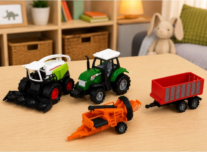 Quatre machines pour un jeu de ferme complet