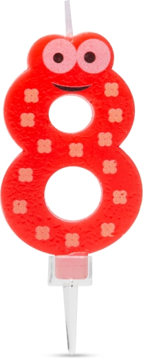 Bougie de gâteau en forme de chiffre 8