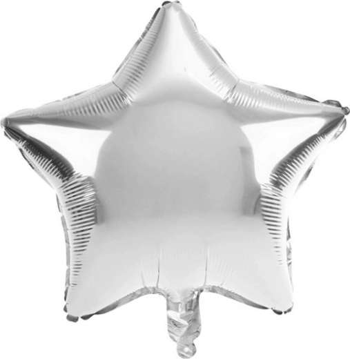 Ballon en aluminium étoile argenté grand format 55 cm