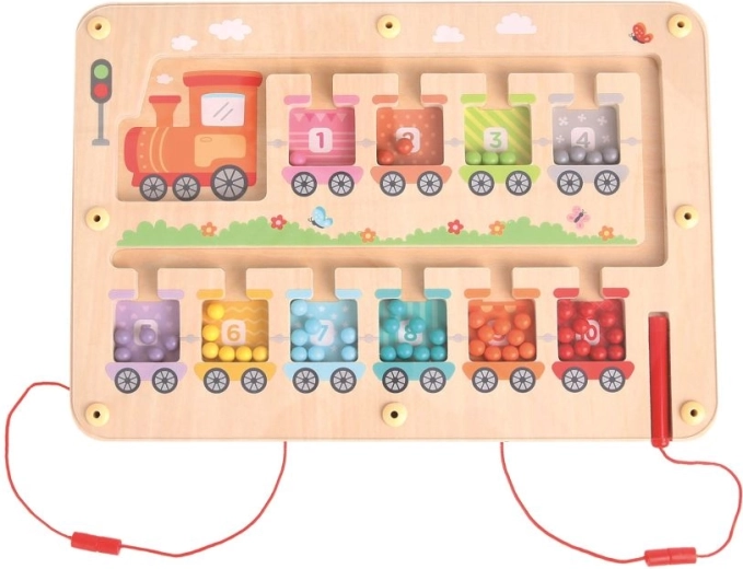 Puzzle magnétique train avec apprentissage de l’écriture