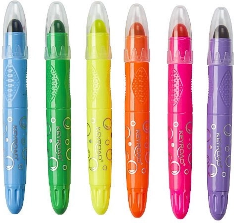 Pastels gel néon KEYROAD, set de 6 pièces
