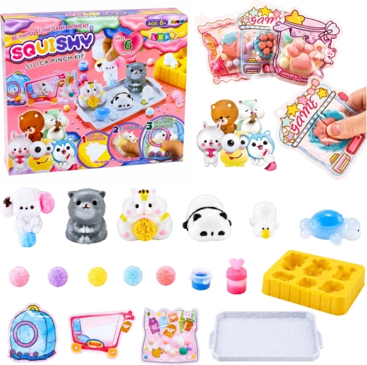 Kit créatif DIY pour fabriquer des animaux squishy avec pâte en silicone