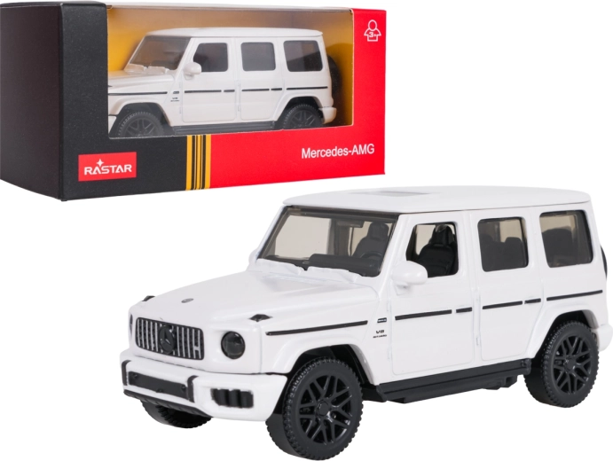 Modèle réduit en métal Mercedes-AMG G63 RASTAR à l’échelle 1:43, blanc