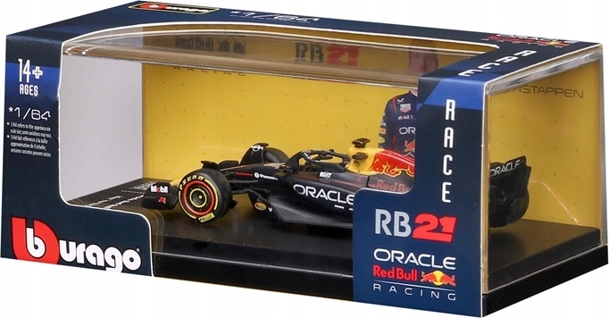 Modèle F1 Bburago 1:64 Oracle Red Bull Racing RB21 Max Verstappen (2025) - 1 pièce