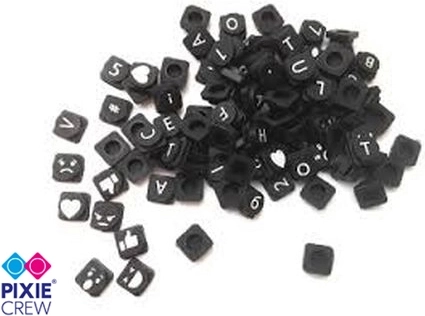 Pixels supplémentaires avec lettres et chiffres PIXIE CREW – lot de 100 pièces en silicone