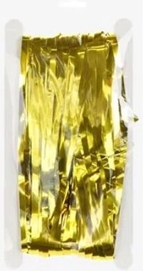 Rideau décoratif de fête doré en aluminium 100 × 200 cm