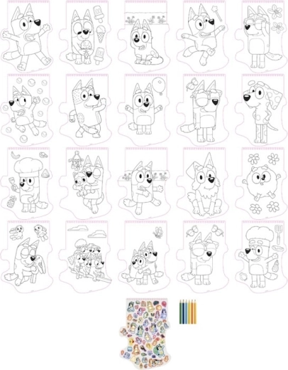 20 feuilles de coloriage Bluey