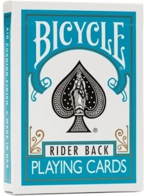 Cartes à jouer Bicycle dos turquoise – format poker