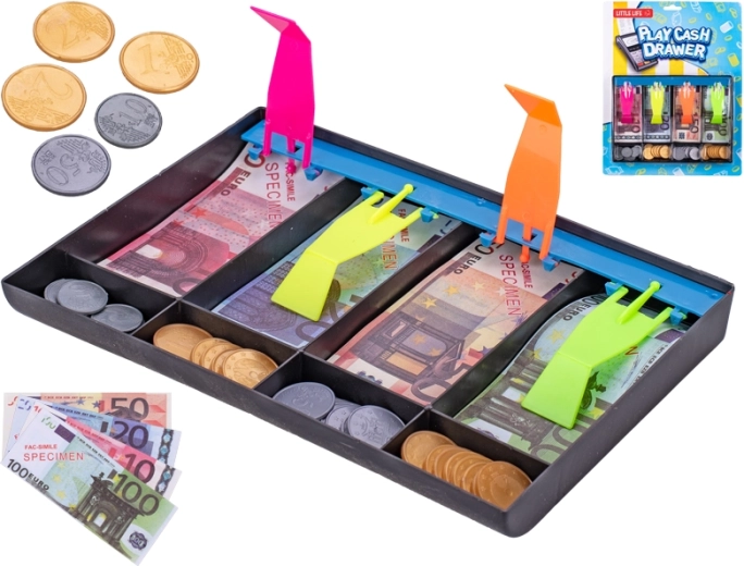 Caisse enregistreuse pour enfants avec billets et pièces 20 × 14,5 cm