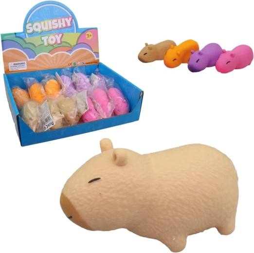 Jouet squishy capybara en boîte présentoir (12 pcs)