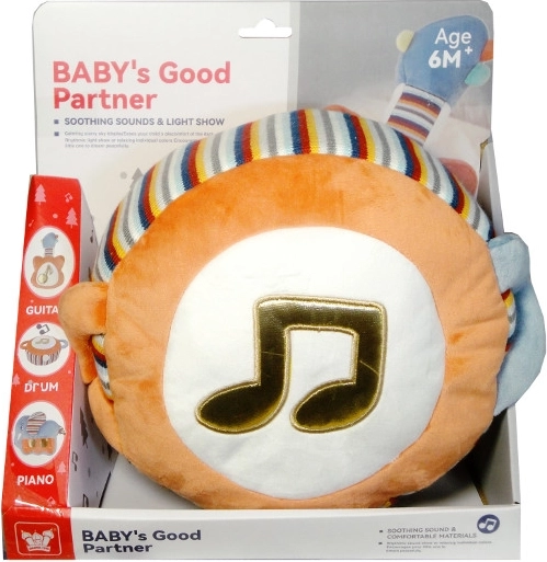Tambour en peluche avec lumière et musique pour bébés
