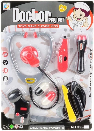 Kit de docteur pour enfants avec lampe torche – 10 pièces