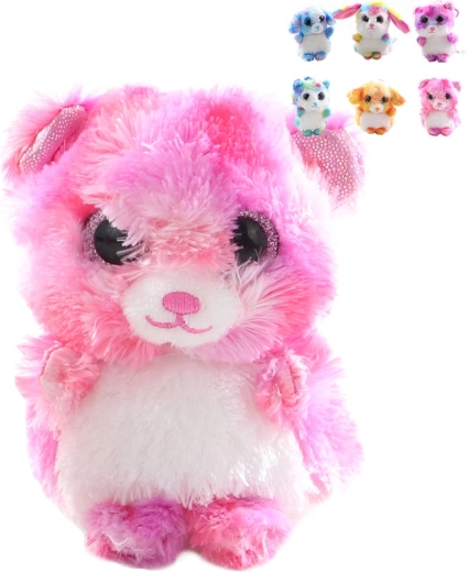 Porte-clés en peluche Brilloo Friends animal avec clip - 1 pièce