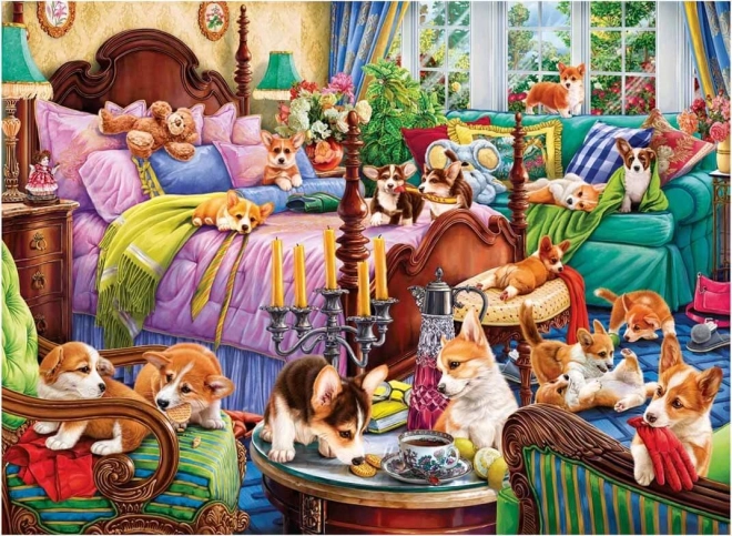 Puzzle Chiots au lit 1000 pièces