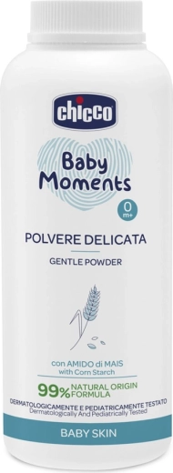 Chicco Baby Moments poudre pour bébé au kaolin et à l’amidon de maïs 130 g