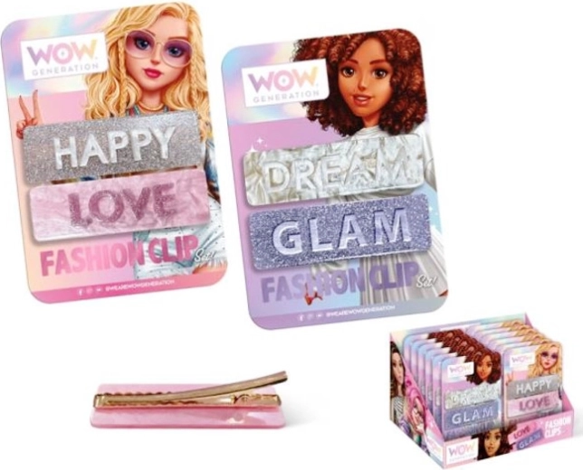 Set de 2 pinces à cheveux tendance WOW Generation Fabulous Glam