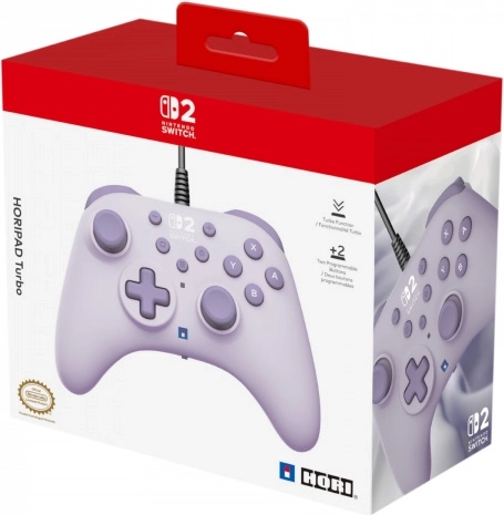 Manette filaire HORIPAD Turbo pour Nintendo Switch couleur Lavender