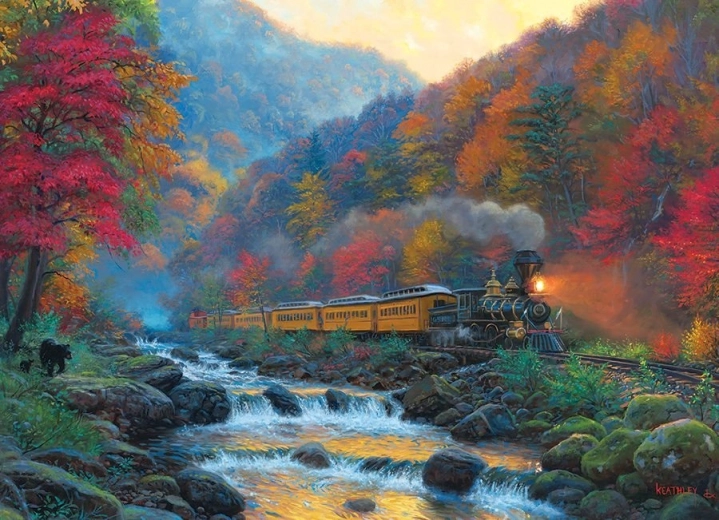 Puzzle Train à vapeur 1000 pièces COBBLE HILL