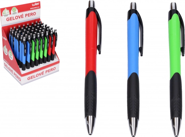 Stylo gel 0,7 mm, encre bleue – lot de 48 pièces