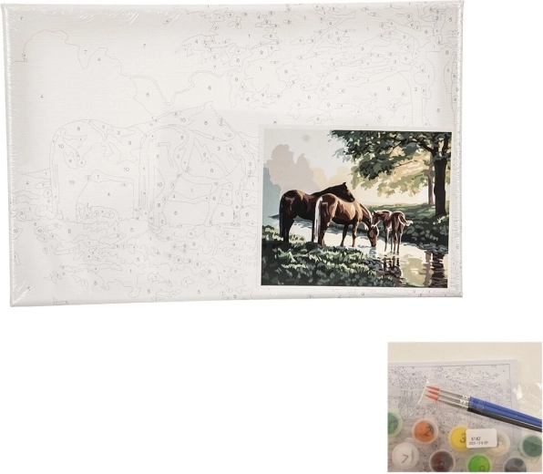 Peinture par numéros – Chevaux 24 × 30 cm
