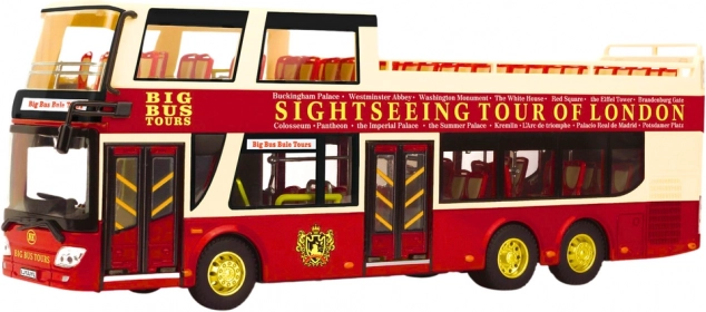 Autobus à impériale métallique 1:42 rouge