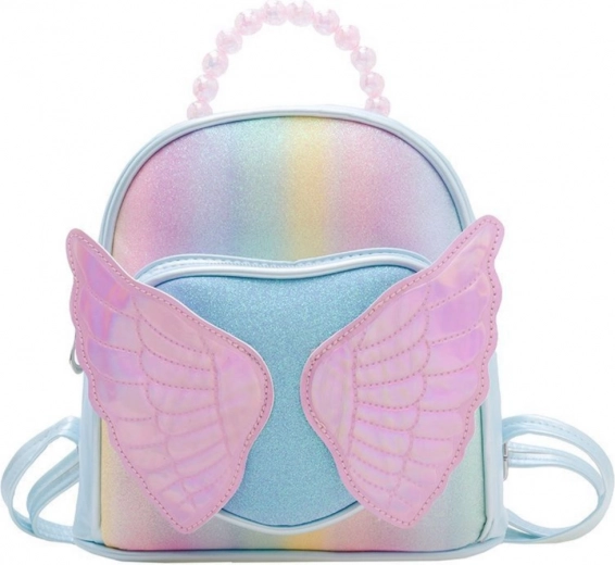 Petit sac à dos pour enfant avec ailes bleu 22 cm