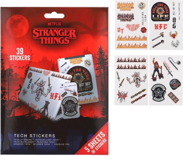 Autocollants techniques Stranger Things 4 - 1 pièce