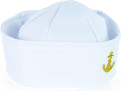 Casquette de marin blanche avec ancre pour adultes